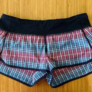 Lululemon Rad Plaid Run Shorts size 6